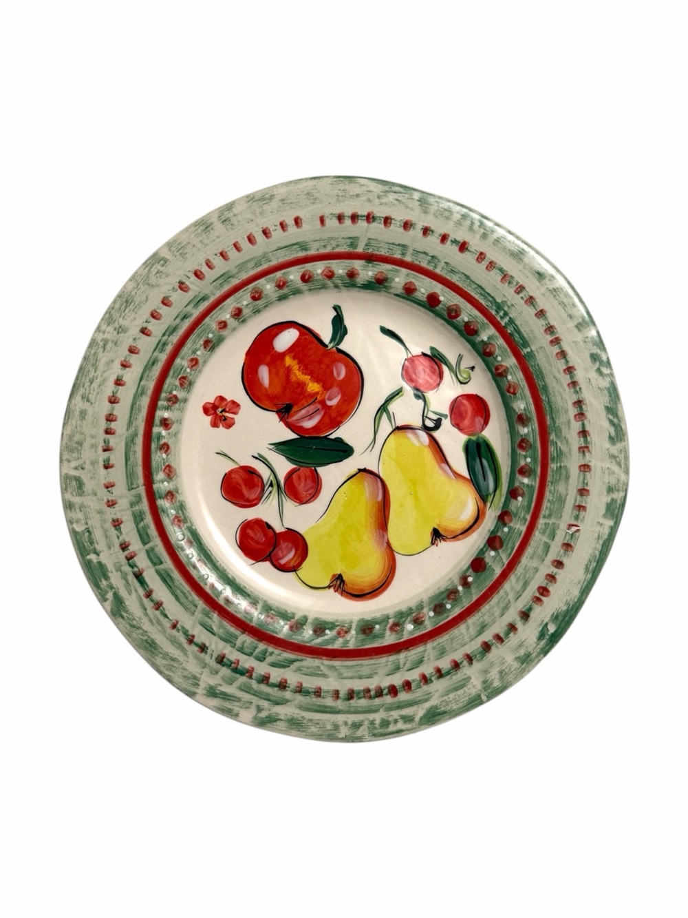 Accent Salad Plate Festival Fruit By Tabletops Gallery Apple Cherries Pear